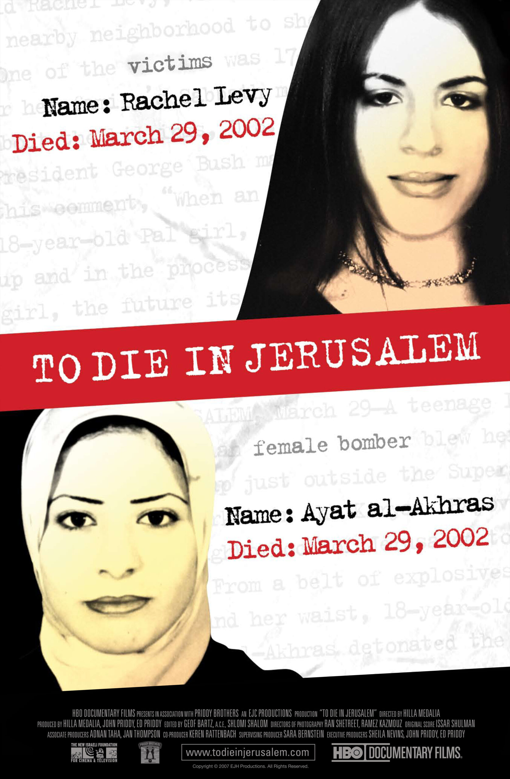 To Die in Jerusalem poster